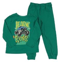 Zelené pyžamo s monster truckem Primark
