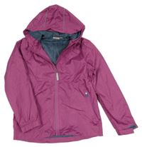 Purpurová šusťáková podzimní funkční bunda s kapucí Crane 