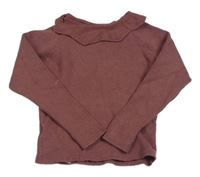 Starorůžový lehký svetr s límečkem Primark