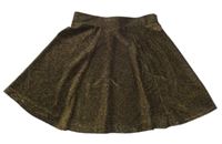 Černo-zlatá třpytivá sukně 