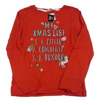 Nové - Červené triko s nápisem a obrázky Pep&Co