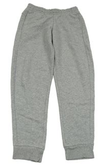 Šedé melírované tepláky s logem Adidas