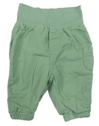 Zelené podšité manšestráky Ergee