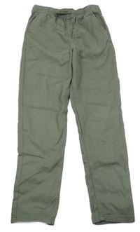 Khaki plátěné jogger kalhoty Denim Co.