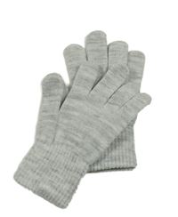 Šedé prstové rukavice 