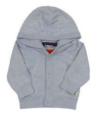 Světlemodrý propínací svetr s kapucí Mexx