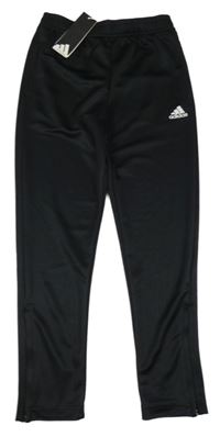 Nové - Černé sportovní funkční tepláky s logem Adidas