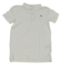Bílé polo tričko s výšivkou H&M
