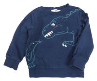 Tmavomodrá mikina s dinosaurem C&A