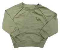 Khaki mikina s dinosaurem Primark