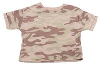 Růžovo-béžové army tričko George