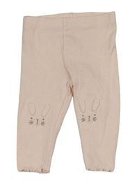 Světlerůžové žebrované legíny se zajíčky F&F