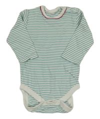 Bílo-zelené pruhované body Next