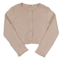 Světlerůžové žebrované svetrové bolerko Primark