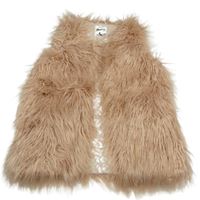 Broskvová kožešinová vesta Mantaray 