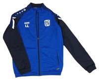 Safírovo-tmavomodrá sportovní funkční propínací mikina s erbem Jako 