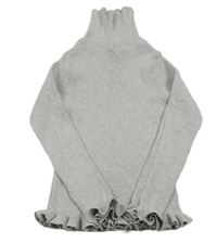 Stříbrný žebrovaný svetr s rolákem Primark