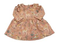 Růžové bavlněné šaty se zvířátky Next