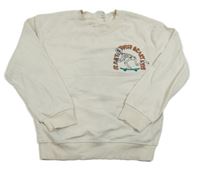 Smetanová mikina s kostlivcem H&M