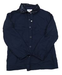 Tmavomodrá halenka s flitry Topolino