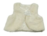 Smetanová chlupatá podšitá vesta George 