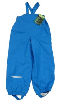 Nové - Modré šusťákové podšité laclové kalhoty Pocopiano