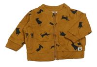 Medová propínací mikina s pejsky Fox&Bunny