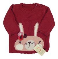 Nové - Malinový svetr se zajíčkem George 