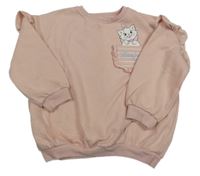 Broskvová oversize mikina s Marií a volánky George 