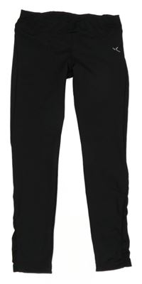 Černé sportovní legíny s flitry