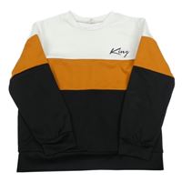 Černo-medovo-bílá mikina Shein