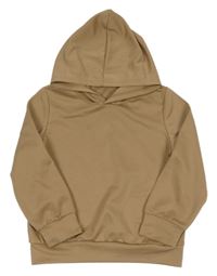 Béžová mikina s nápisem a kapucí Shein