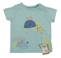 Nové - Tyrkysové tričko se želvami Mothercare