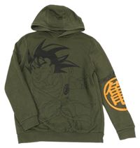 Khaki mikina Dragonball s kapucí Primark