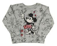 Šedá melírovaná mikina s Minnie Disney