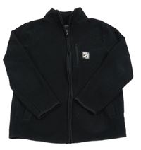 Černá fleecová propínací mikina s nášivkou zn. F&F