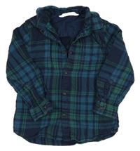 Modro-zelená kostkovaná košile H&M