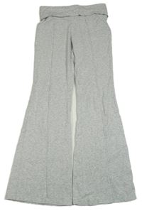 Světlešedé melírované flare slabé tepláky H&M