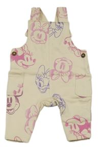 Světlebéžové cargo laclové tepláky s Minnie a Daisy Disney
