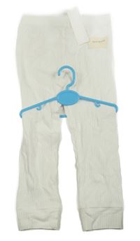 Nové - bílé žebrované tepláky s nášivkou SHEIN