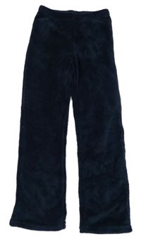 Tmavomodré plyšové kalhoty LA REDOUTE