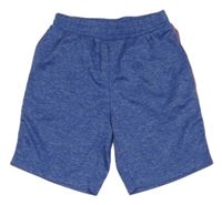 Modré melírované teplákové sportovní kraťasy amazon essetials