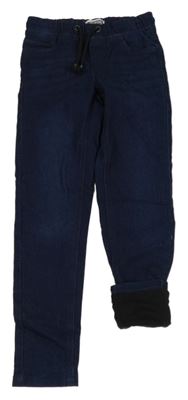 Tmavomodré skinny podšité rifle POCOPIANO