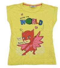 Žluté tričko s PJ MASKS