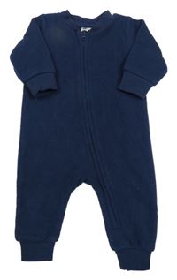 Tmavomodrý fleecový overal H&M