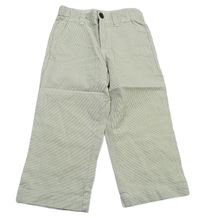 Béžovo-bílé pruhované plátěné chino kalhoty GAP 