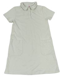 Bílé teplákové šaty s límečkem Zara