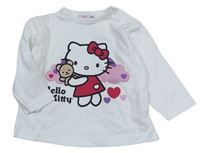 Bílé triko s Hello Kitty zn. Sanrio