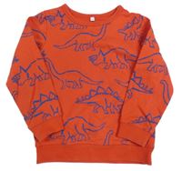 Červená mikina s dinosaury M&S