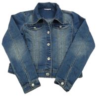 Modrá riflová crop bunda Name it